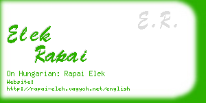 elek rapai business card